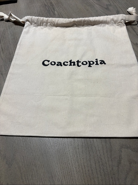 Coach Handbags - Coach Coachtopia Drawstring Dust Bag in Natural and Black